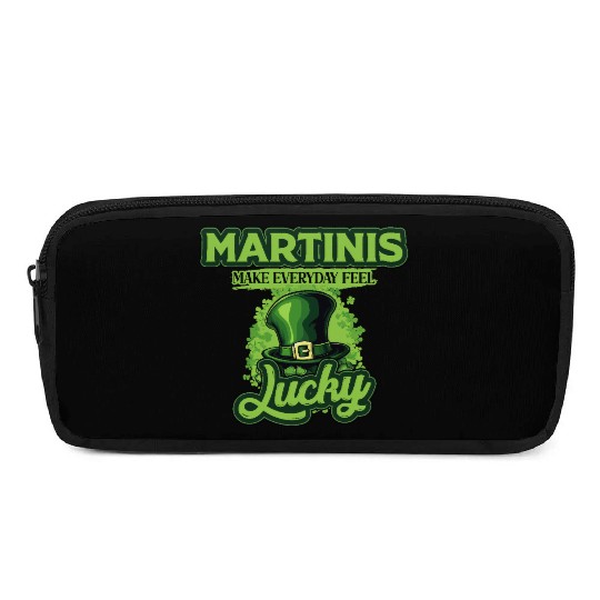 Martinis Make Everyday Feel Lucky St Patricks Day Pencil Cases
