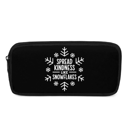 Spread Kindness Like Snowflakes Winter Design Pencil Cases