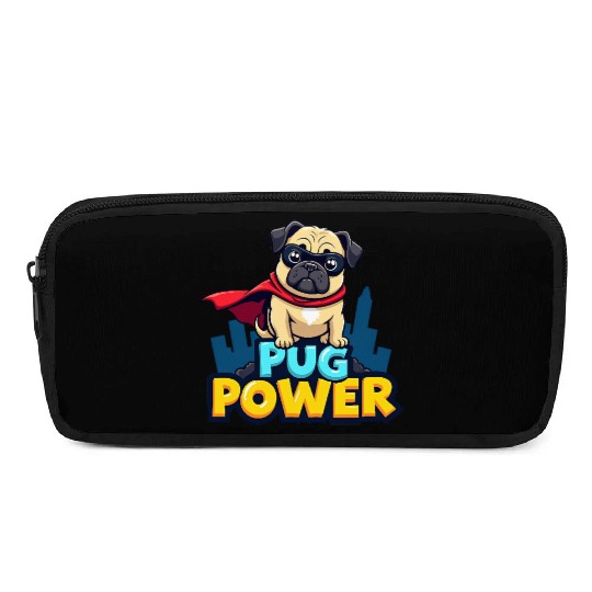 Pug Power Superhero Pencil Cases