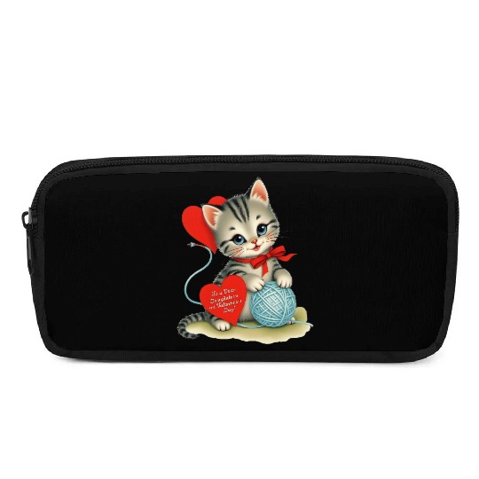 Kitten To a Dear Valentine s Day Card Pencil Cases