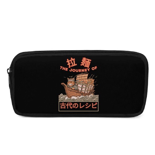 Samurai Cat with ramen Pencil Cases