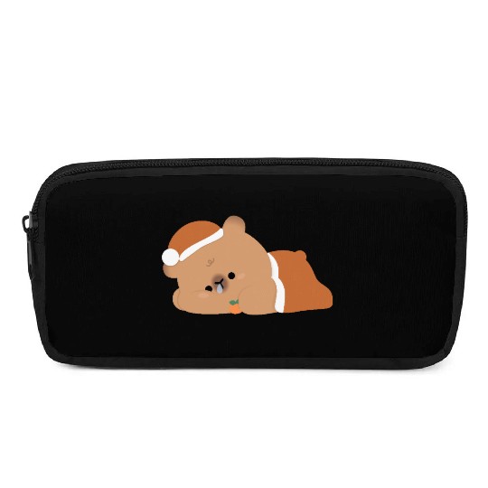 Tired Capybara Pencil Cases