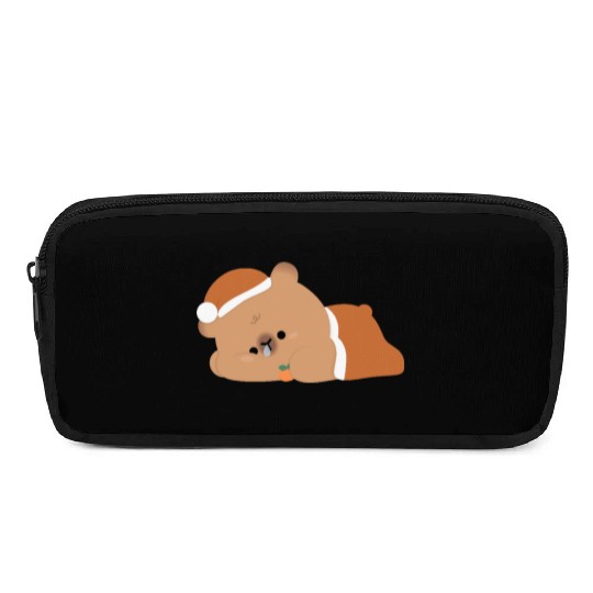 Tired Capybara Pencil Cases