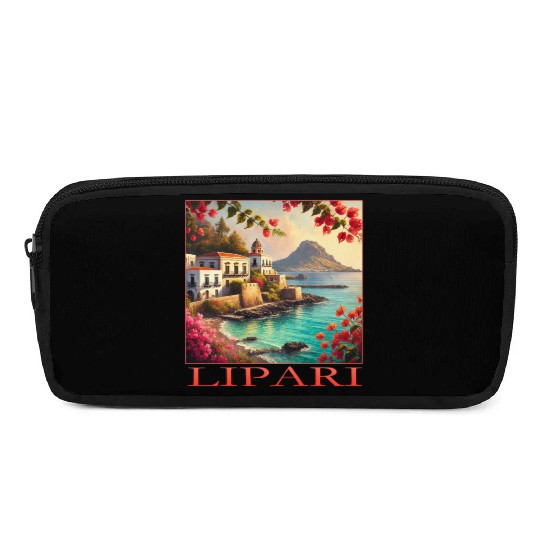 Lipari Volcano Mediterranean Terracotta Vacation Pencil Cases