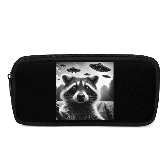 Racoon trash panda Funny Graphic Selfie UFOs Weir Pencil Cases