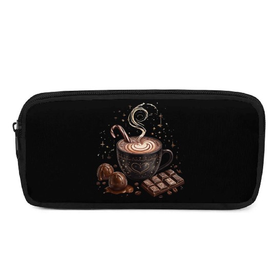 Cozy Hot Chocolate with Sweet Treats Pencil Cases