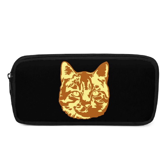Cat Lover Realistic Pet Face Cute Cool Kitten Head Pencil Cases