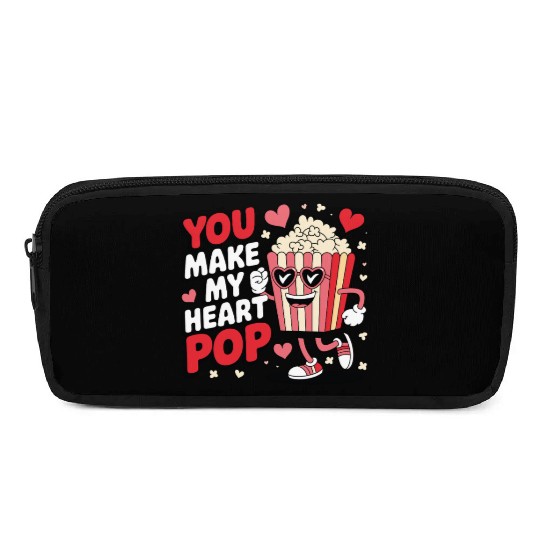 Fun You Make My Heart Pop Popcorn Pencil Cases