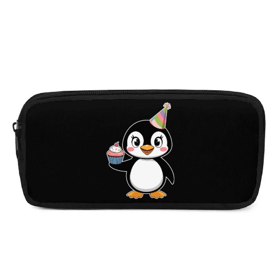 Birthday Joyful Penguin With Cupcake Pencil Cases