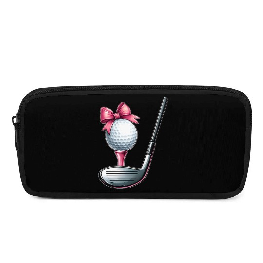 Coquette Bow Golf Ball Club Mothers Day Pink Pencil Cases