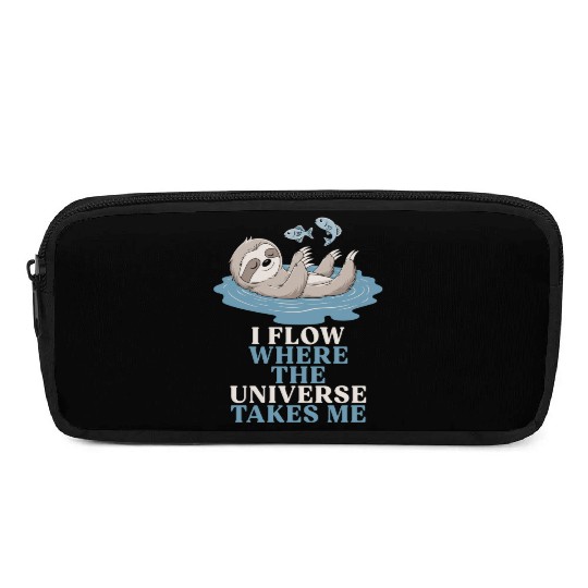 Pisces Zodiac Sloth I Flow Where The Universe Pencil Cases