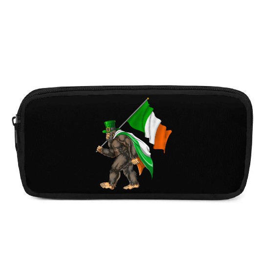 St. Patrick's Day Bigfoot Ireland Flag Pencil Cases