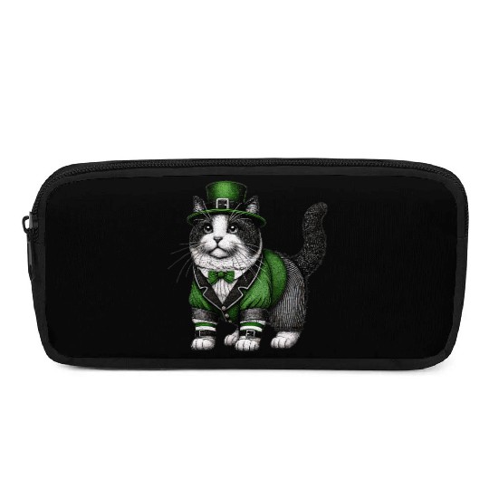 Lucky Cat in Green - St. Patrick’s Day Pencil Cases