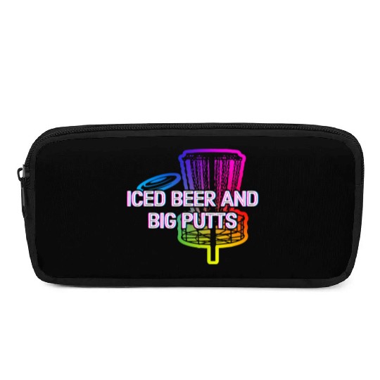 Iced Beer and Big Putts Disc Golf Beer Lover Pencil Cases