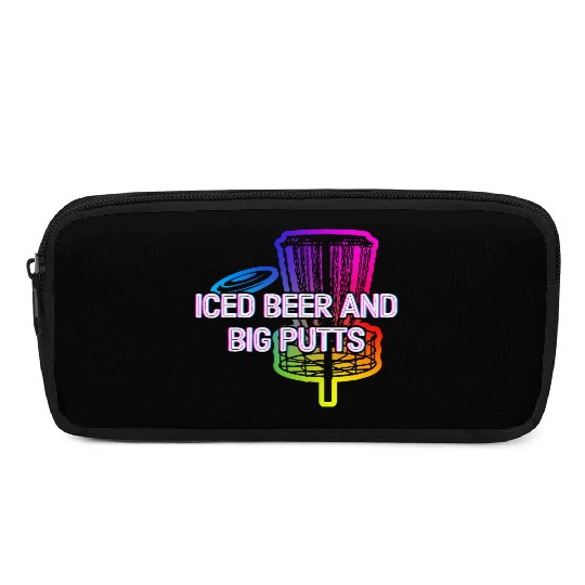 Iced Beer and Big Putts Disc Golf Beer Lover Pencil Cases