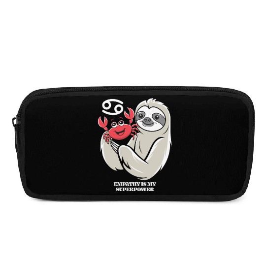 Empathy Is My Superpower: Cancer Zodiac Sloth Pencil Cases