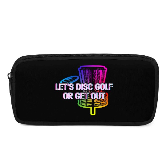 Lets Disc Golf or Get Out Funny Husband and Wife Pencil Cases