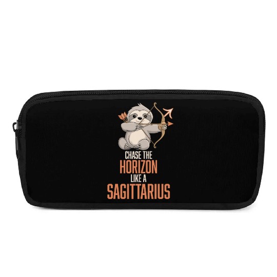 Chase The Horizon Like A Sagittarius Zodiac Sloth Pencil Cases