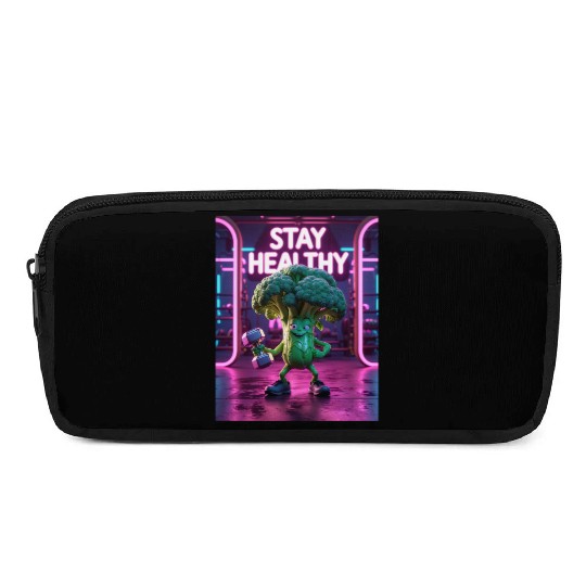 Broccoli Gym Workout STAY HEALTHY Pencil Cases