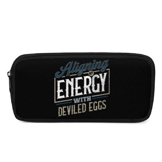 Aligning My Energy With Deviled Eggs Humor Pencil Cases