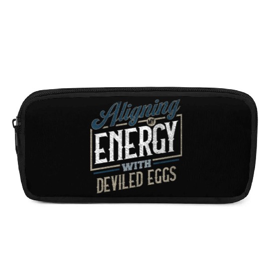 Aligning My Energy With Deviled Eggs Humor Pencil Cases