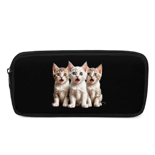 Surprised Kittens Pencil Cases
