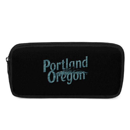 Portland Oregon Scenic Typography with Mountain Pencil Cases