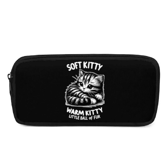 Soft Kitty (dark) Pencil Cases