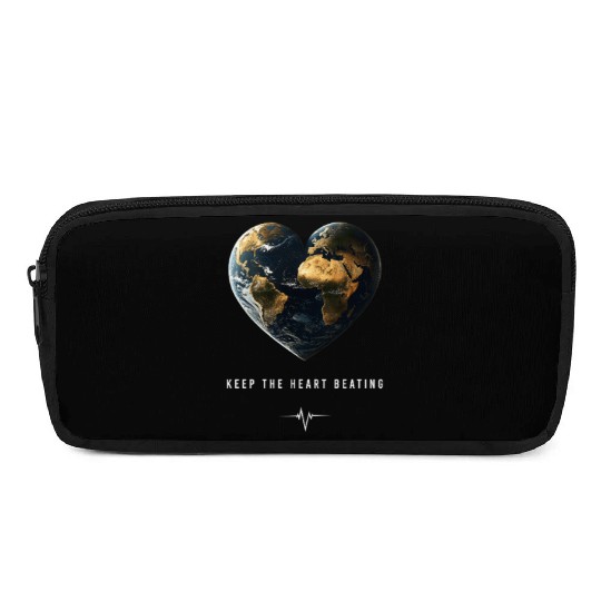 Keep the Heart Beating Heart Earth Day Environment Pencil Cases