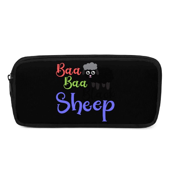 Baa Baa Black Sheep – Whimsical Nursery Rhyme Art Pencil Cases