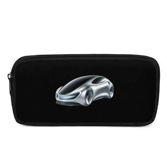 Silver and Black Futuristic Car Pencil Cases