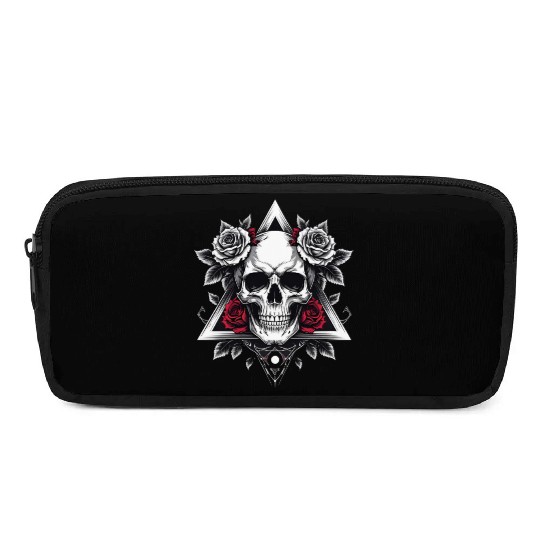 Gothic Skull & Roses Aesthetic Pencil Cases