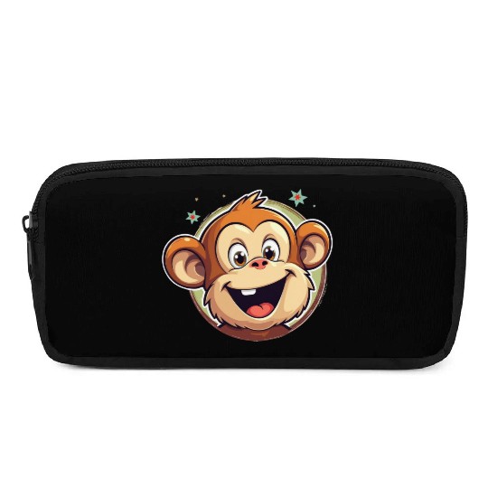Cute Cartoon Monkey Face Pencil Cases