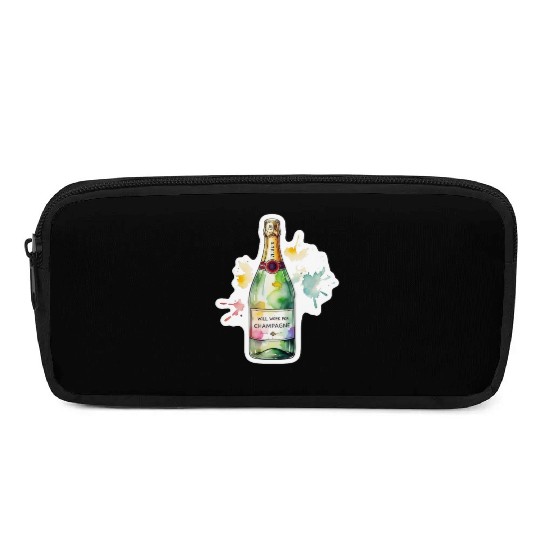 Funny Will Work For Champagne Bubbly Wedding Bride Pencil Cases