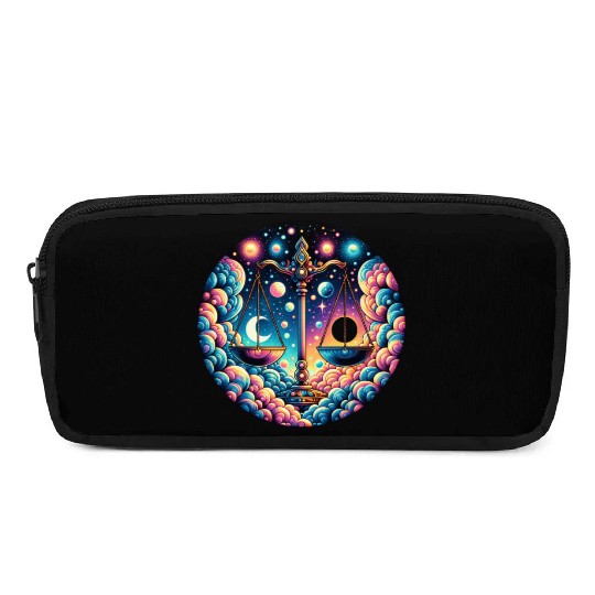 Libra - Celestial Scales of Balance Pencil Cases