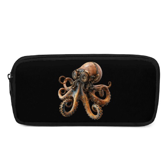Steampunk Octopus, Steampunk Sci-Fi Pencil Cases