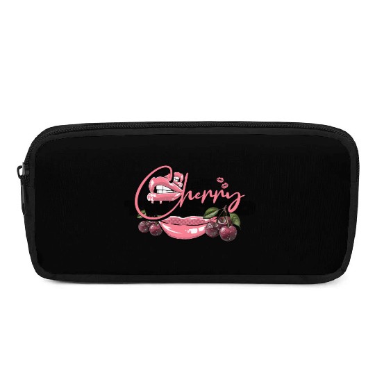 TWISTED CHERRY - Lips Logo (light pink/black) Pencil Cases