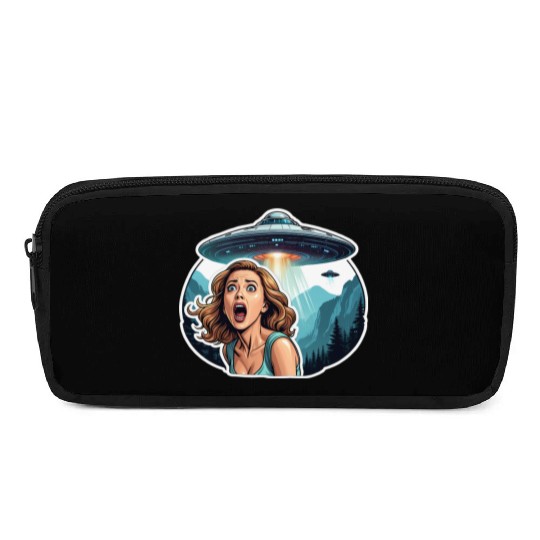 UFO Invasion Alien Abduction Horror Pencil Cases