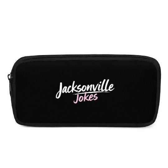 Jacksonville Jokes Brushstroke Text Design in Pink Pencil Cases