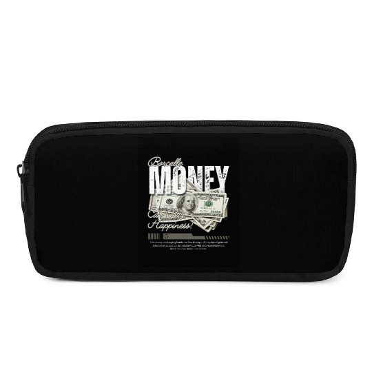 White and Grey Vintage Money Streetwear Pencil Cases