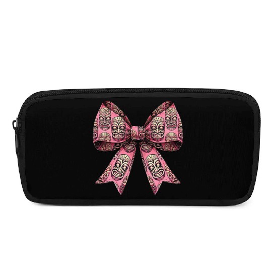 Coquette Bow Tiki Luau Hawaiian Hawaii Tiki Mask Pencil Cases