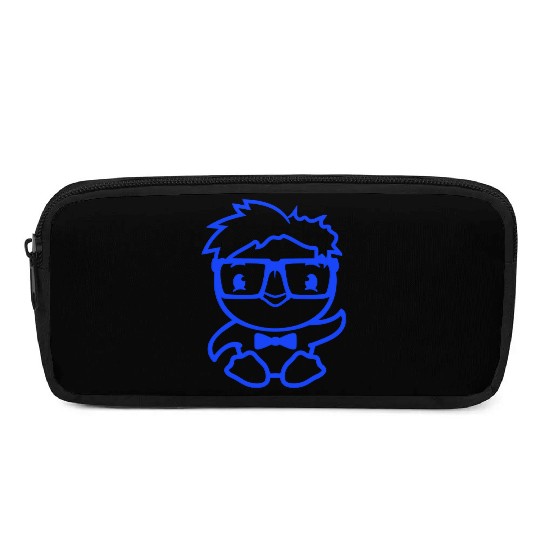 Duck Nerd Geek Smart Horn-Rimmed Glasses Greeting Pencil Cases