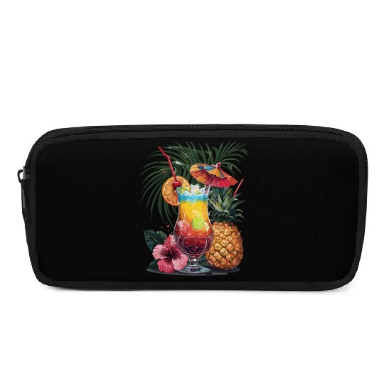 Tropical Vibes with Pineapple and Cocktail Pencil Cases