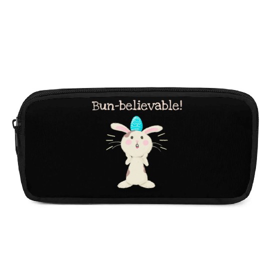 Bun-believable Funny Surprised Bunny Easter Egg Pencil Cases