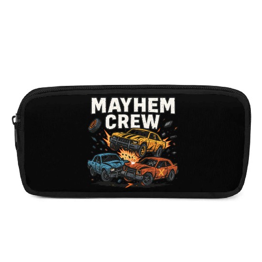 Mayhem crew derby Pencil Cases crash race design wreckfest