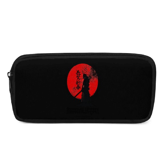 Samurai Warrior Red Sun Pencil Cases - Japanese Culture