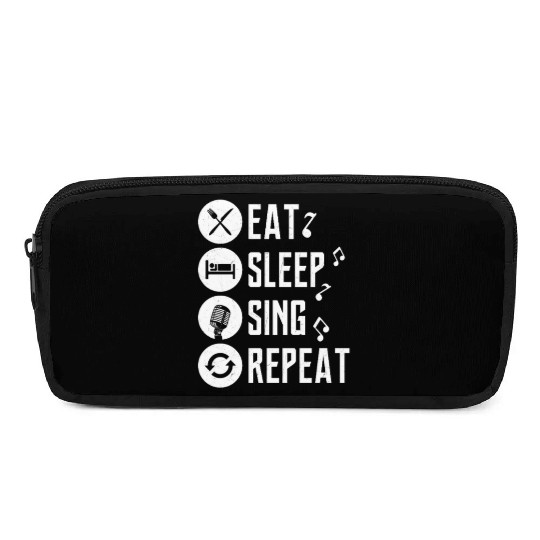 Eat Sleep Sing Repeat Singing Singer Pencil Cases