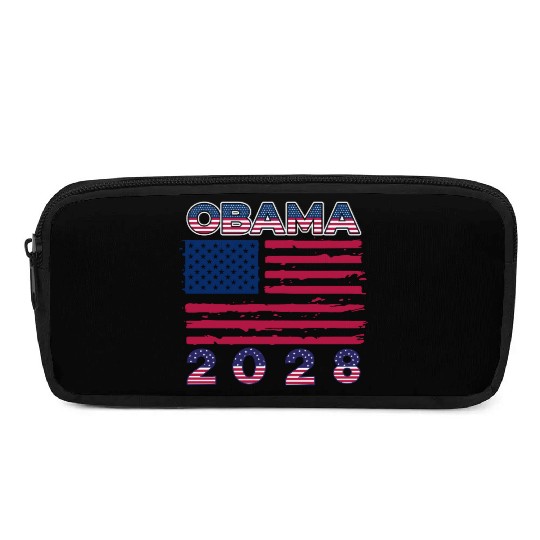 Obama 2028 Vintage Flag Patriotic Politics Protest Pencil Cases