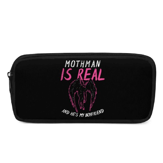 Mothman Is My Boyfriend For Cryptid Lover Pencil Cases