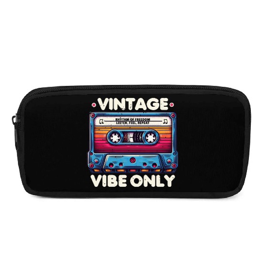Vintage Cassette Tape Design Pencil Cases